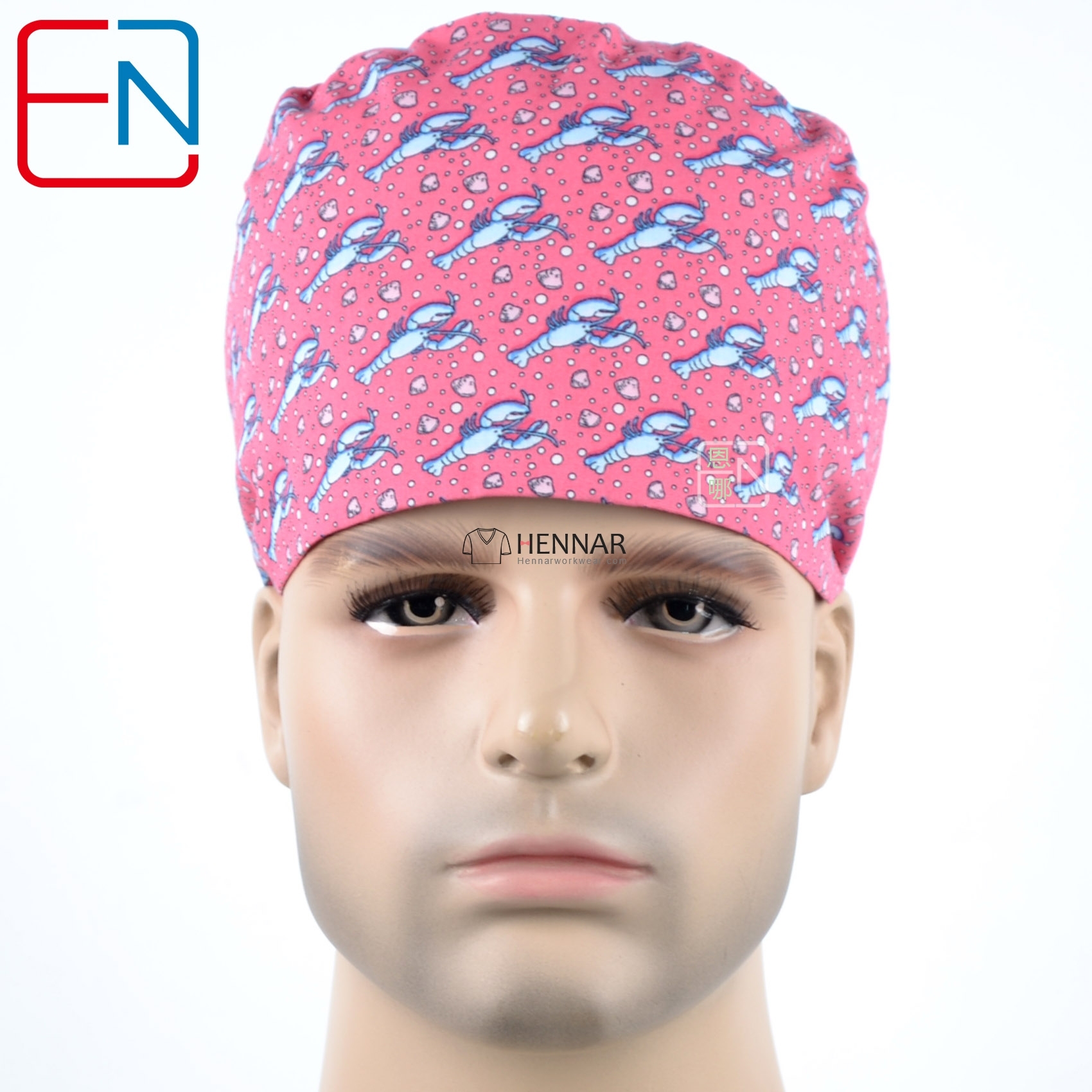 9 Prints Hennar Medical Scrub Caps Surgical Caps for short hair men and women with Sweatbands