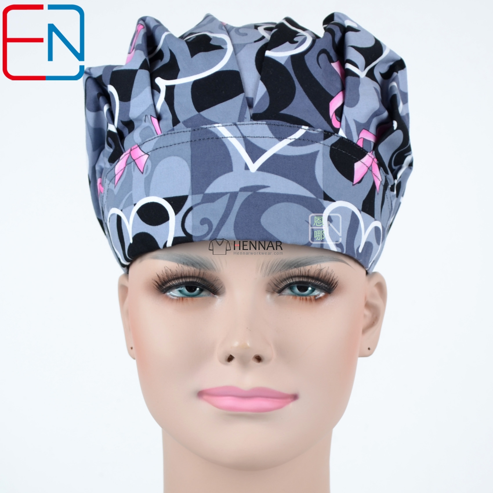 11 Prints Hennar new Surgical caps doctors and nurses cap Hand-painted flower