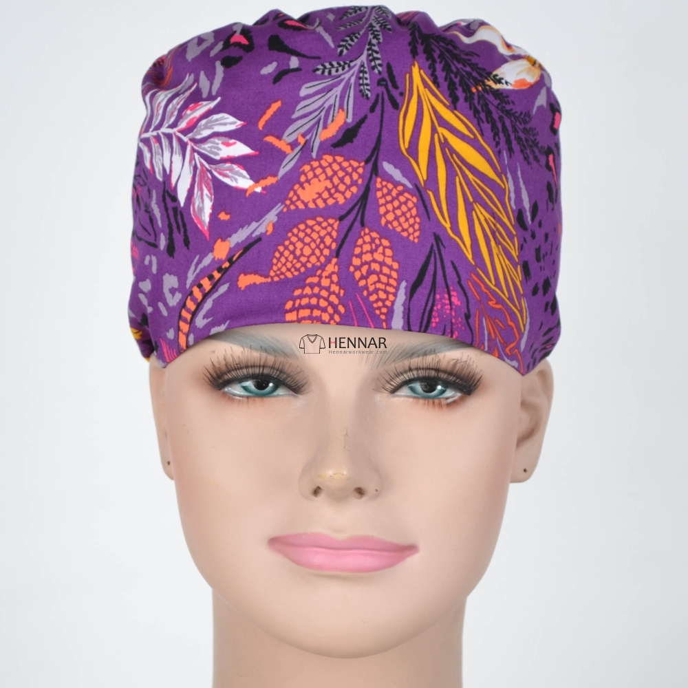 10 Prints Hennar brand unisex surgical caps/hat 100% Cotton Medical Scrub Caps