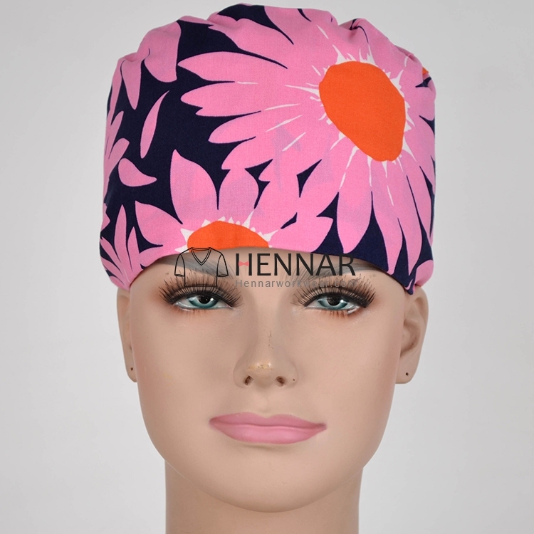 10 Prints Hennar brand unisex surgical caps/hat 100% Cotton Medical Scrub Caps