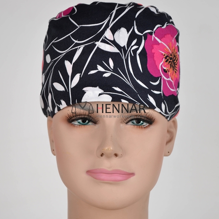 10 Prints Hennar brand unisex surgical caps/hat 100% Cotton Medical Scrub Caps