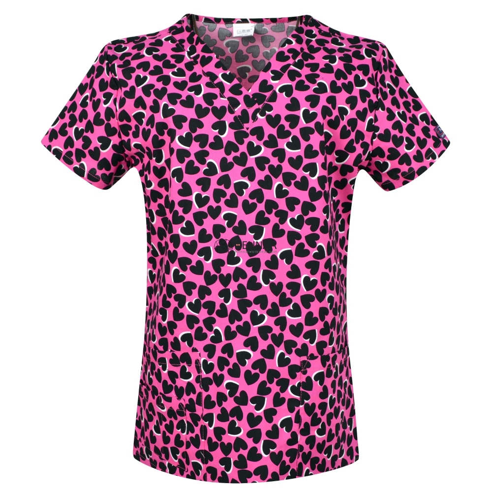 10 Prints Hennar Women medical scrub tops in 100% cotton scrubs,women scrub tops,women medical uniforms