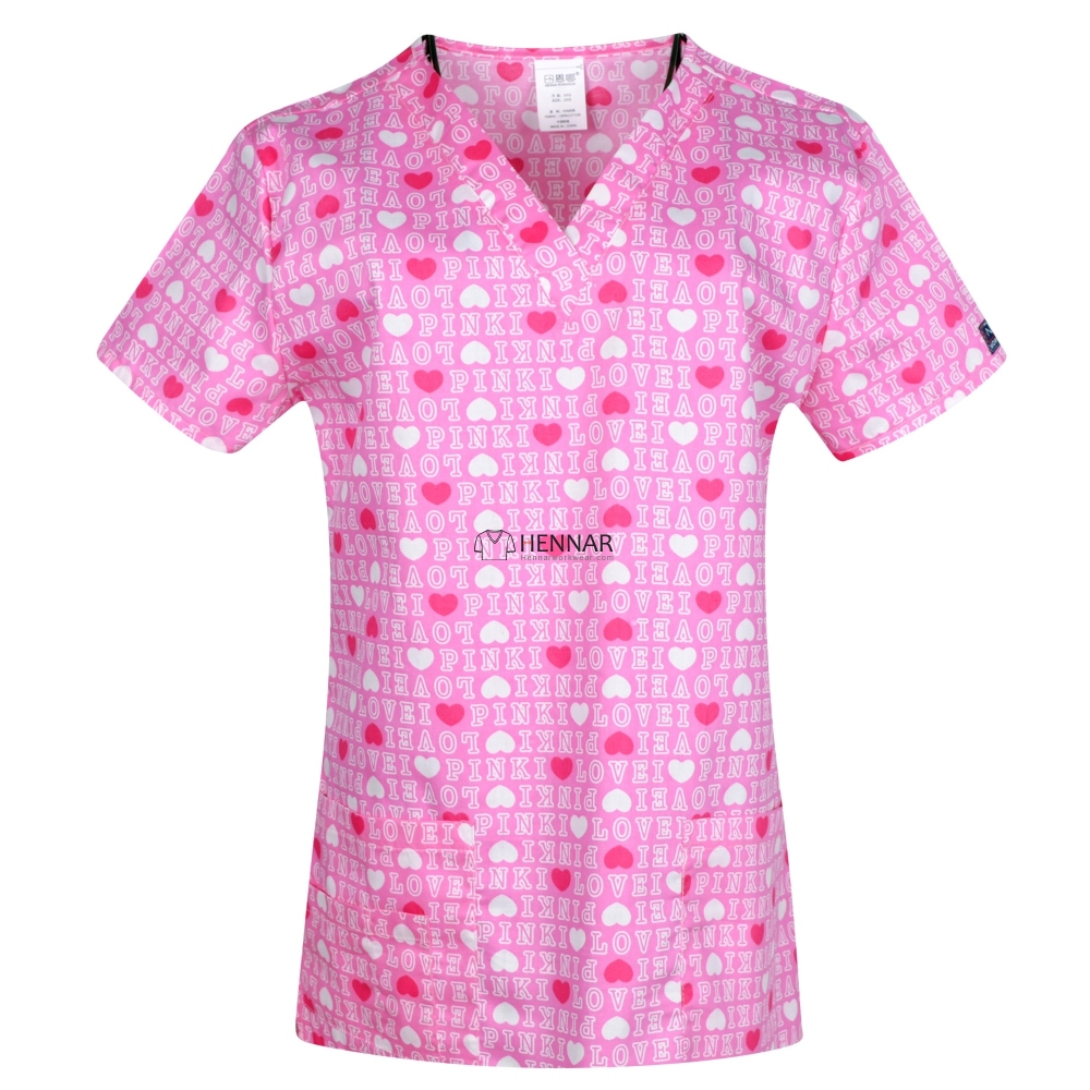 10 Prints Women Medical scrub tops in 100% cotton scrubs,women scrub tops,women medical uniforms