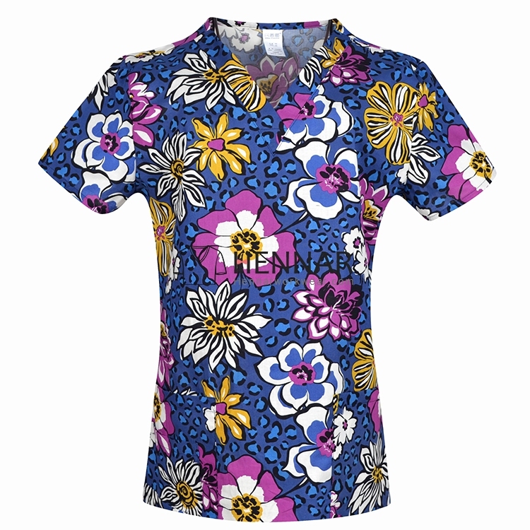 10 Prints Hennar Brand Medical ScrubTops for women Surgical scrub Tops,scrub uniform