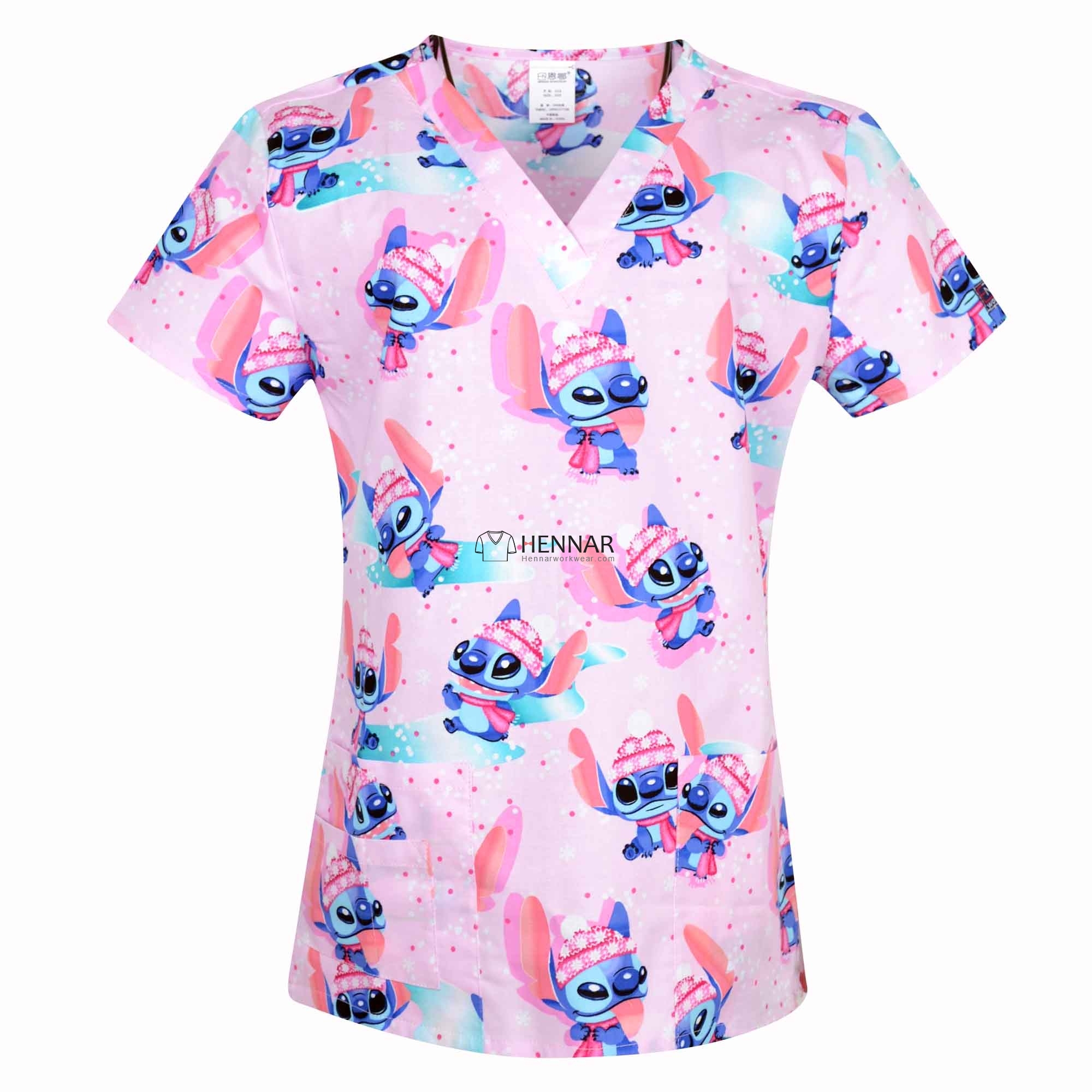 10 Prints Hennar Women medical scrub tops in 100% cotton scrubs,women scrub tops,women medical uniforms
