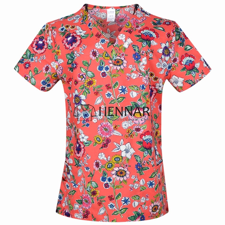 10 Prints Hennar Brand Medical ScrubTops for women Surgical scrub Tops,scrub uniform
