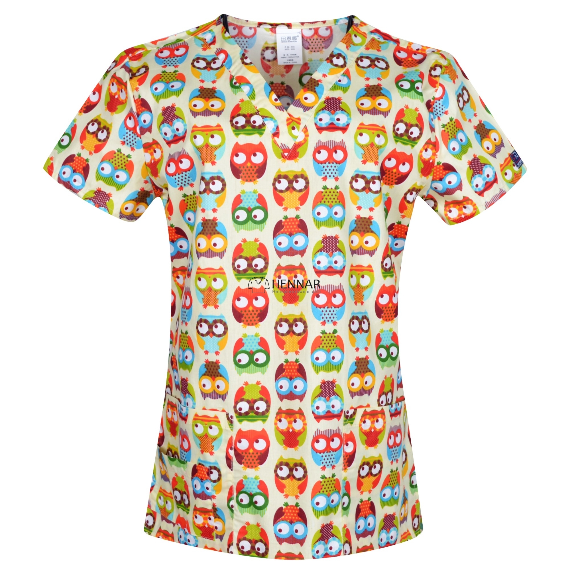 10 Prints Women medical scrub tops in 100% cotton scrubs,women scrub tops,women medical uniforms