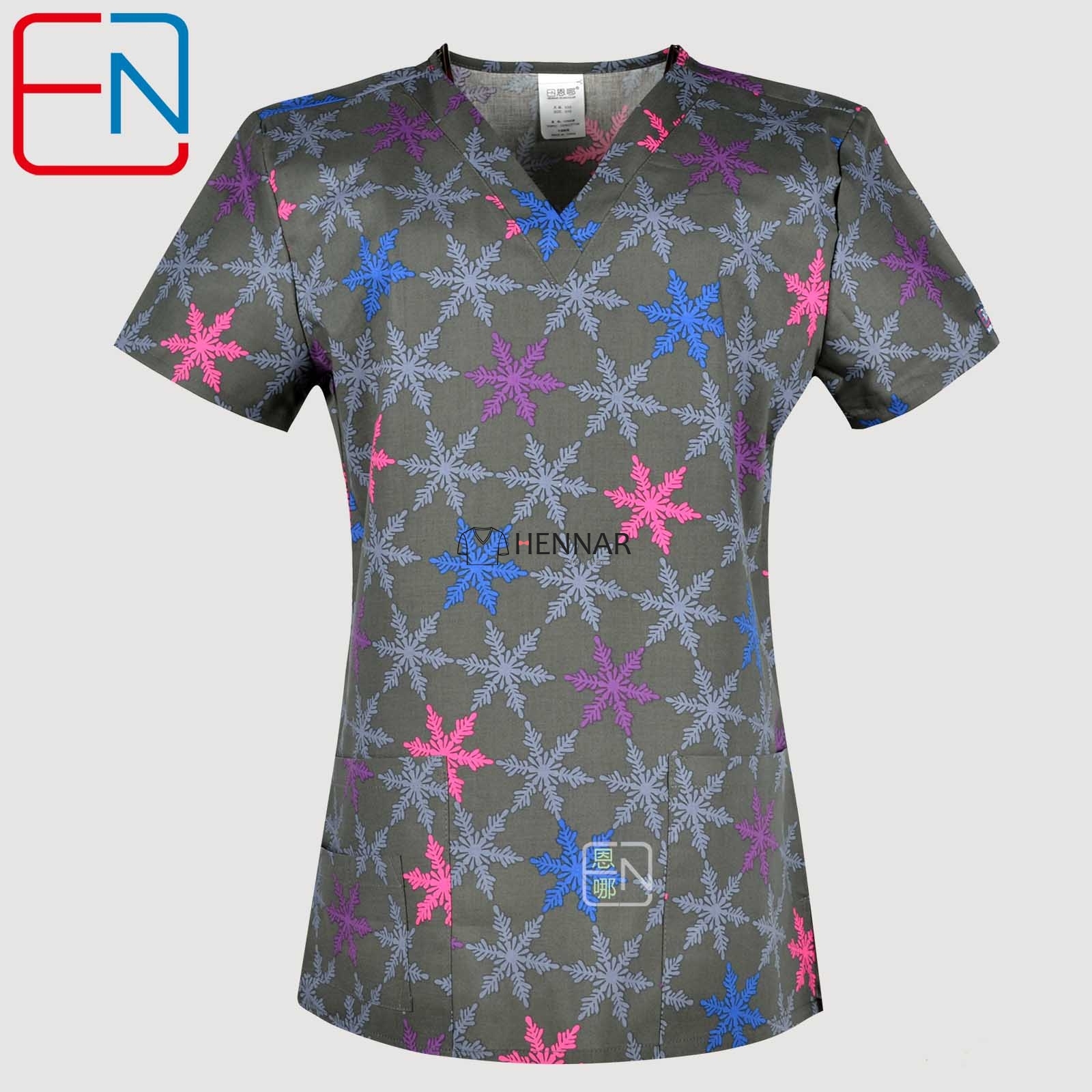 10 Prints Christmas Surgical Scrub Tops,Christmas Medical Uniforms