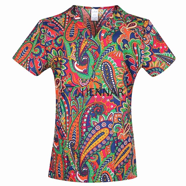 10 Prints Hennar Brand Medical ScrubTops for women Surgical scrub Tops,scrub uniform