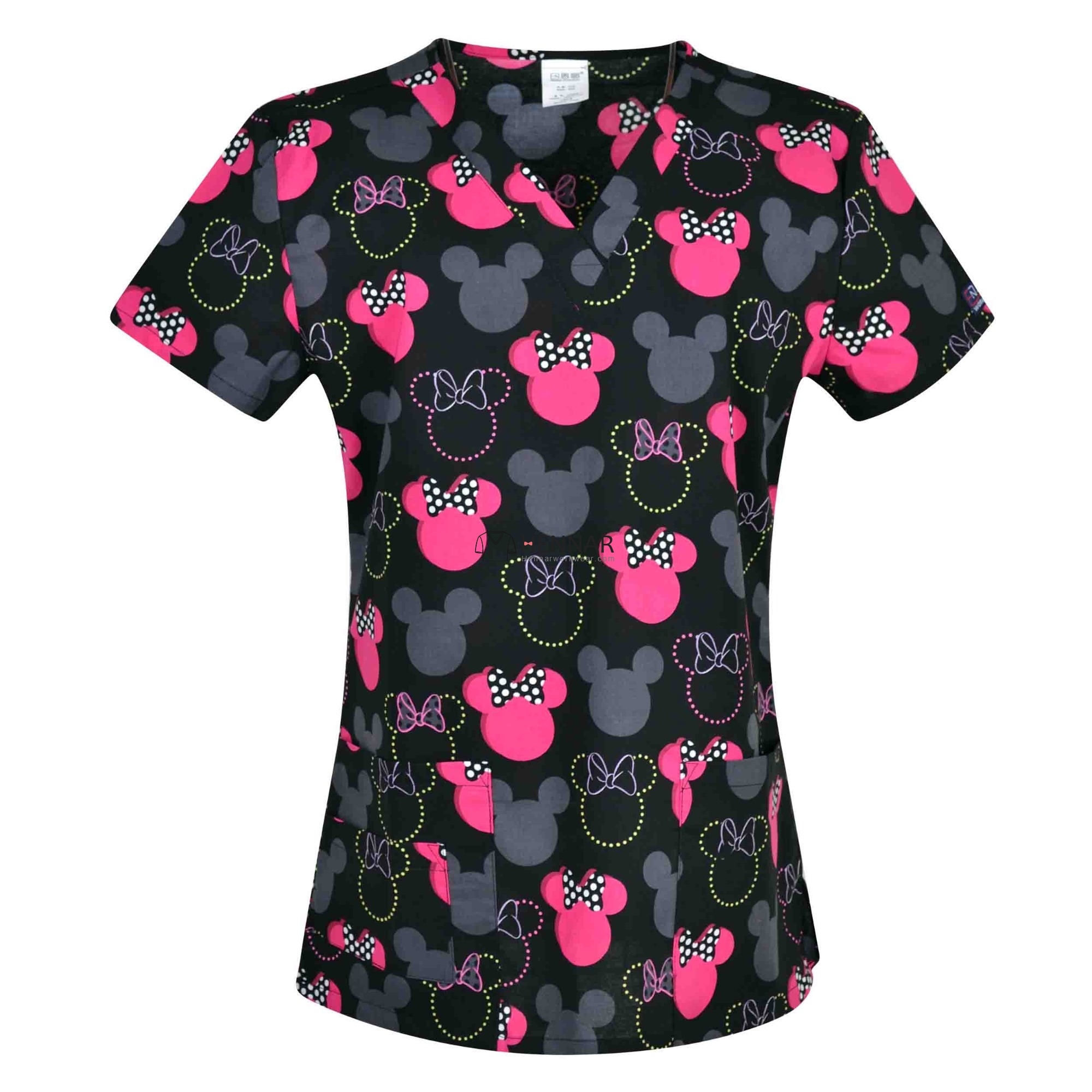 10 Prints Hennar Women medical scrub tops in 100% cotton scrubs,women scrub tops,women medical uniforms