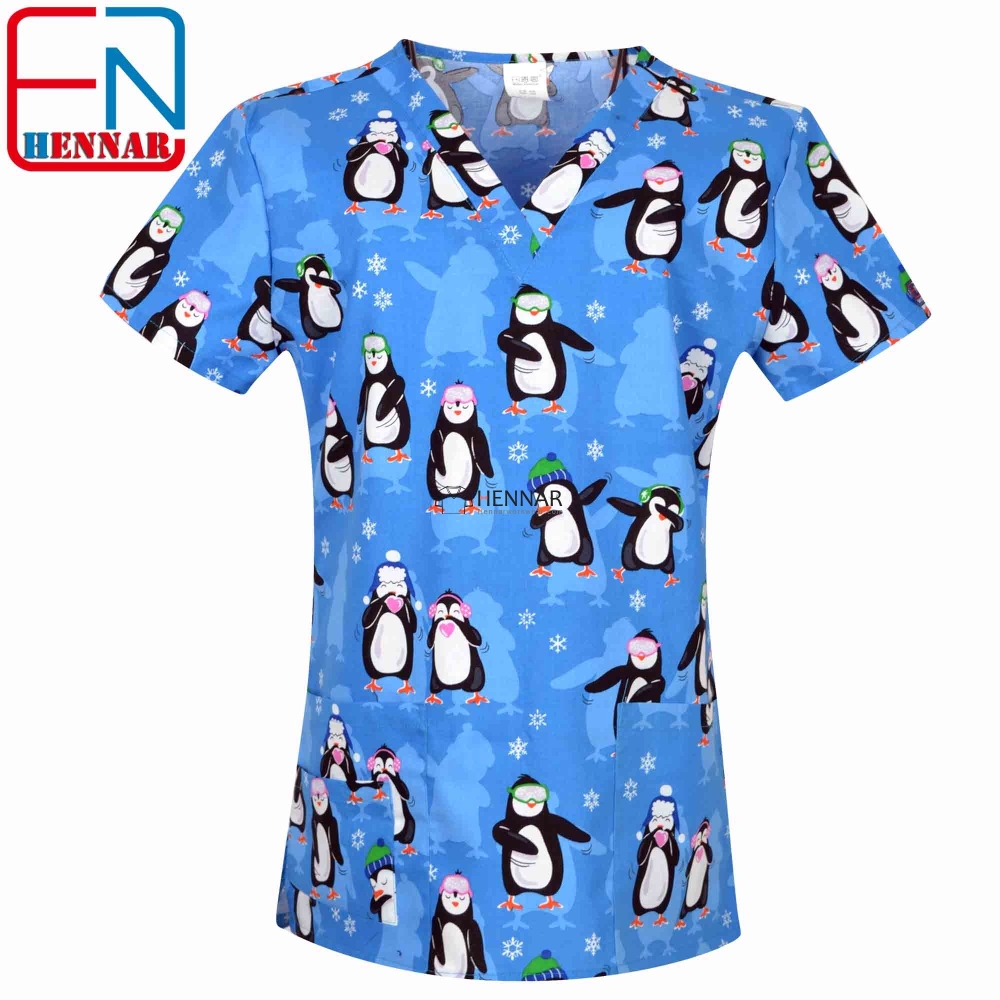 10 Prints Christmas Surgical Scrub Tops,Christmas Medical Uniforms
