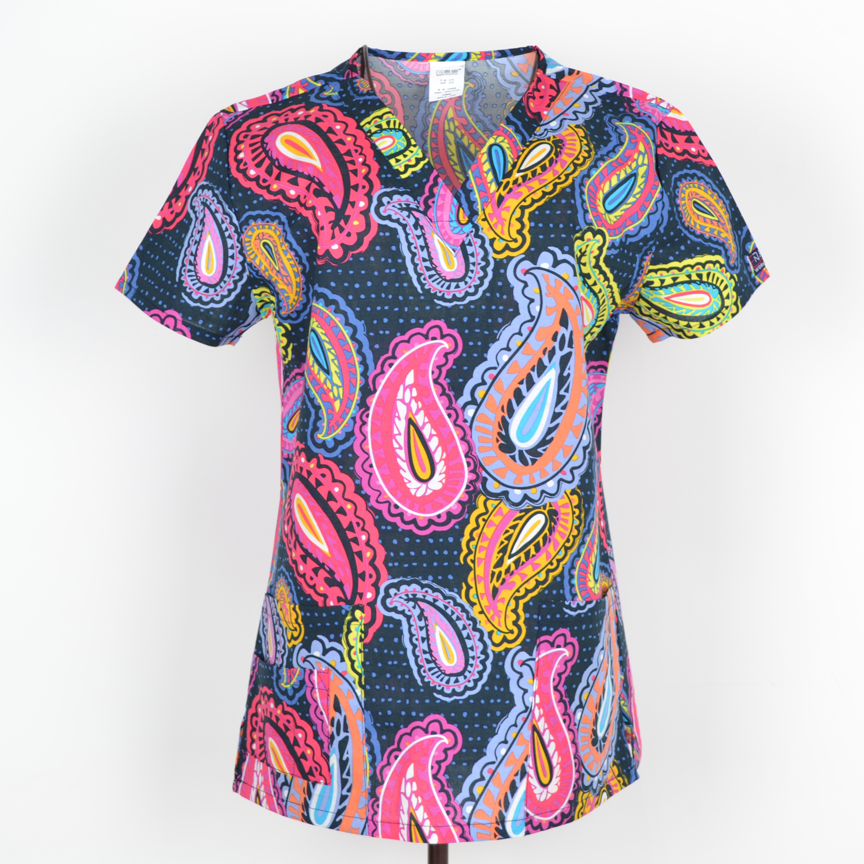 10 Prints Hennar Women medical scrub tops in 100% cotton scrubs,women scrub tops,women medical uniforms