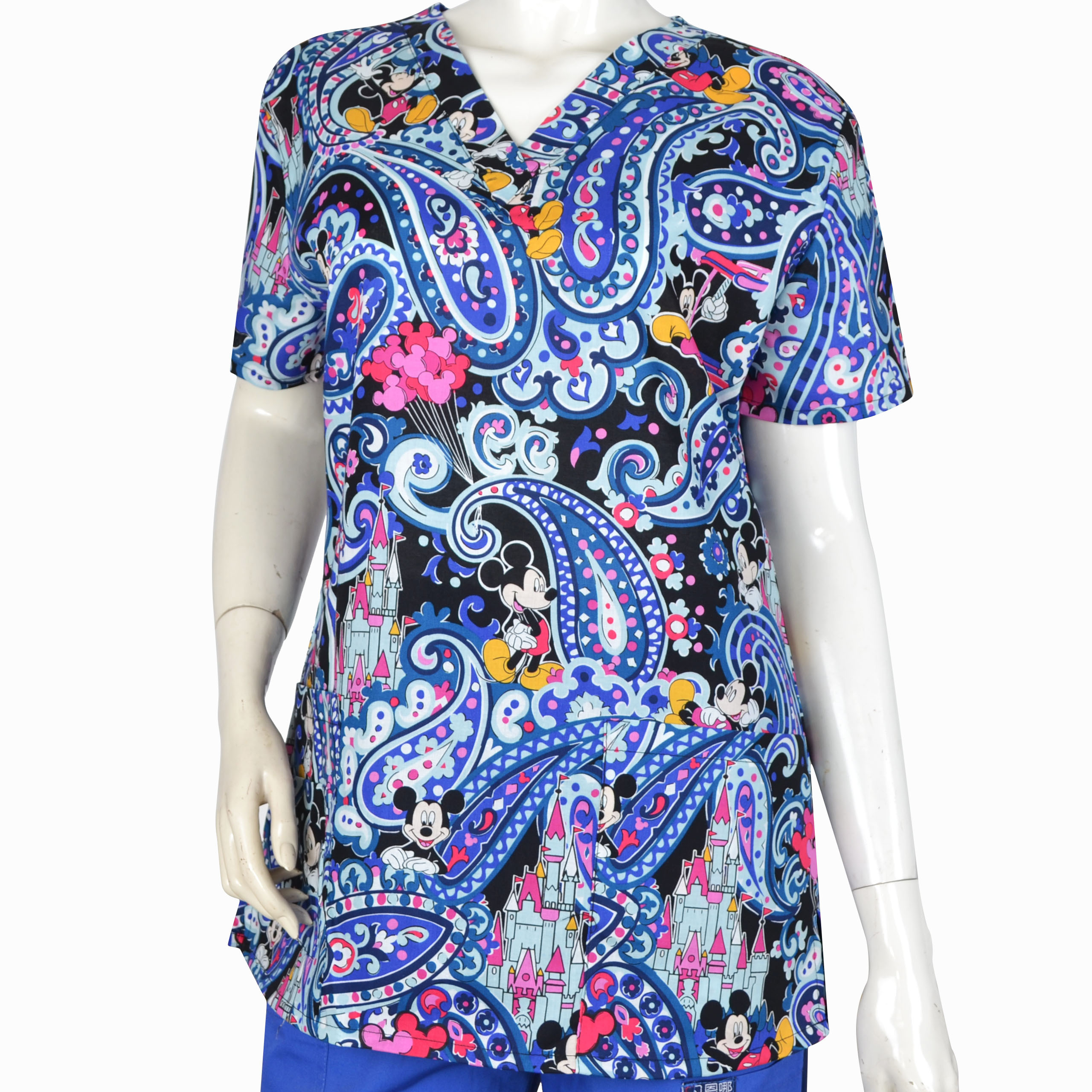 10 Prints Hennar Women medical scrub tops in 100% cotton scrubs,women scrub tops,women medical uniforms