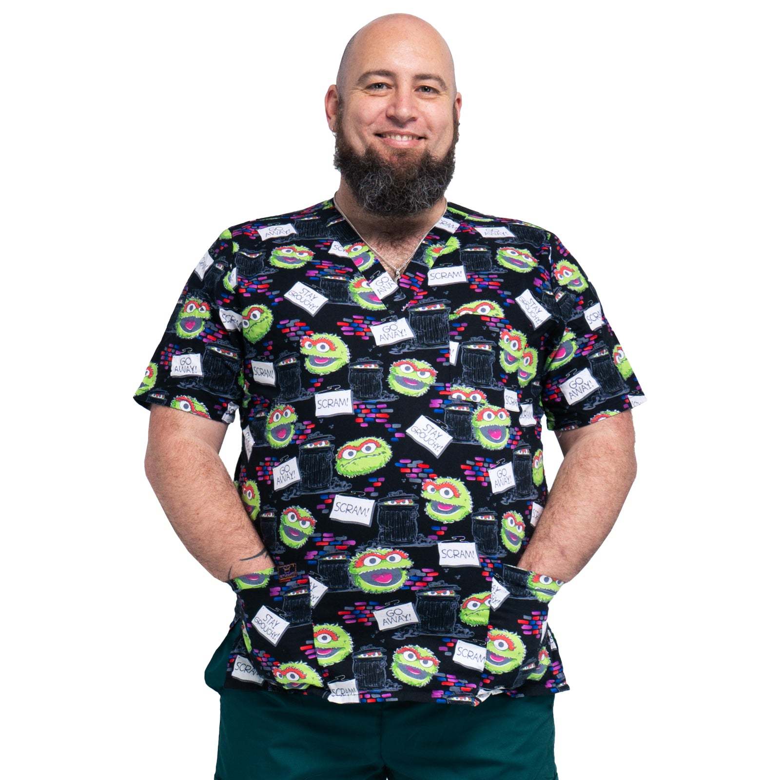 Unisex Medical Scrub  top for men and women with camouflage color print S-6XL