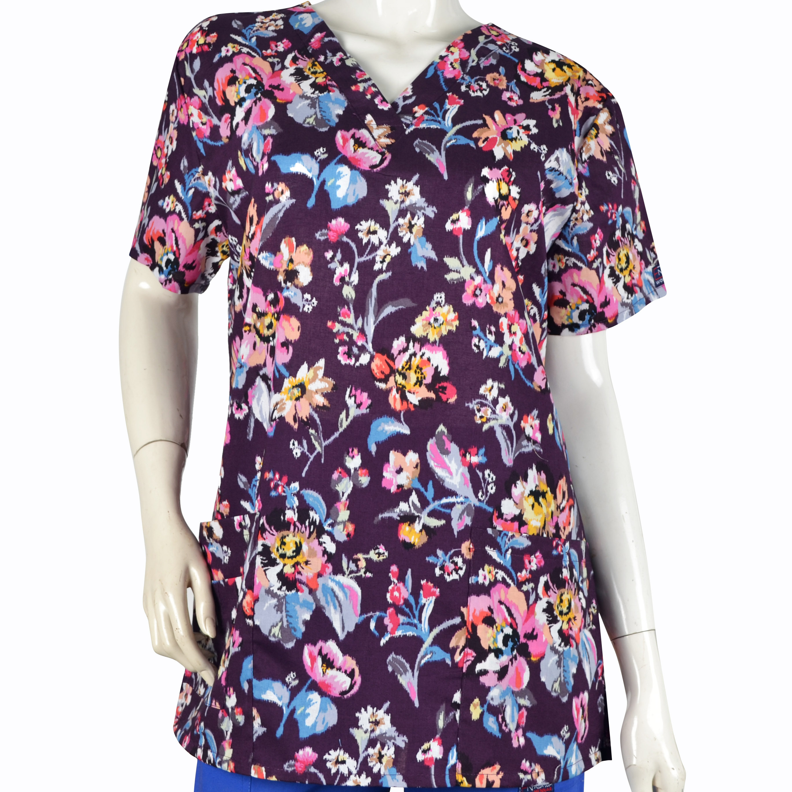 10 Prints Hennar Women medical scrub tops in 100% cotton scrubs,women scrub tops,women medical uniforms