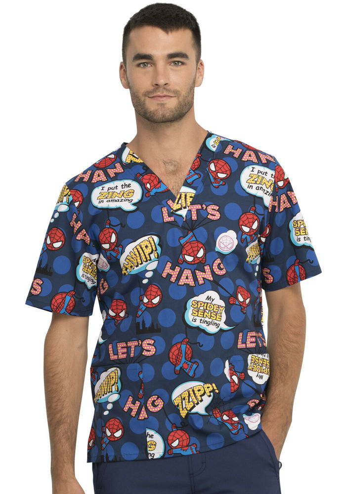 Men Medical Scrub Tops S to 6XL