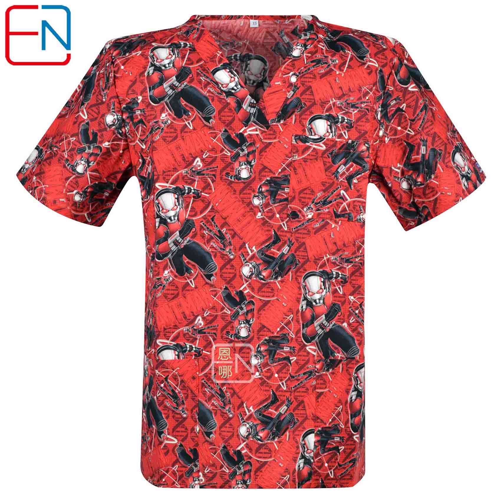 Men Medical Scrub Tops S to 6XL