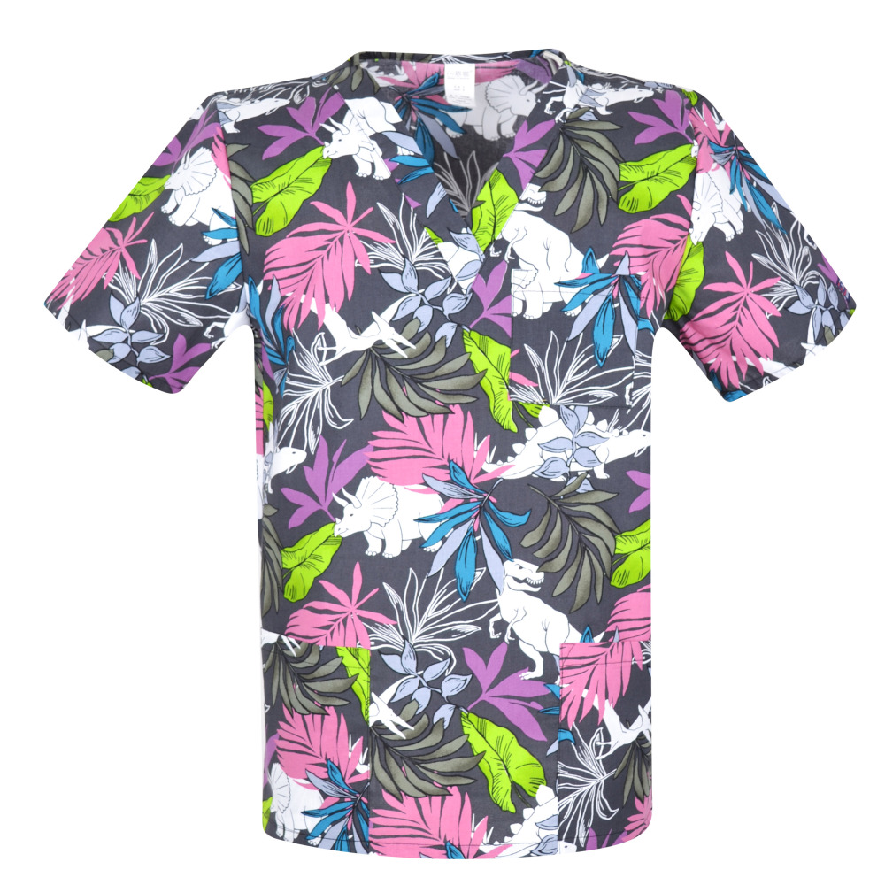 Medical Scrub Tops For Men 100% Cotton S-6XL