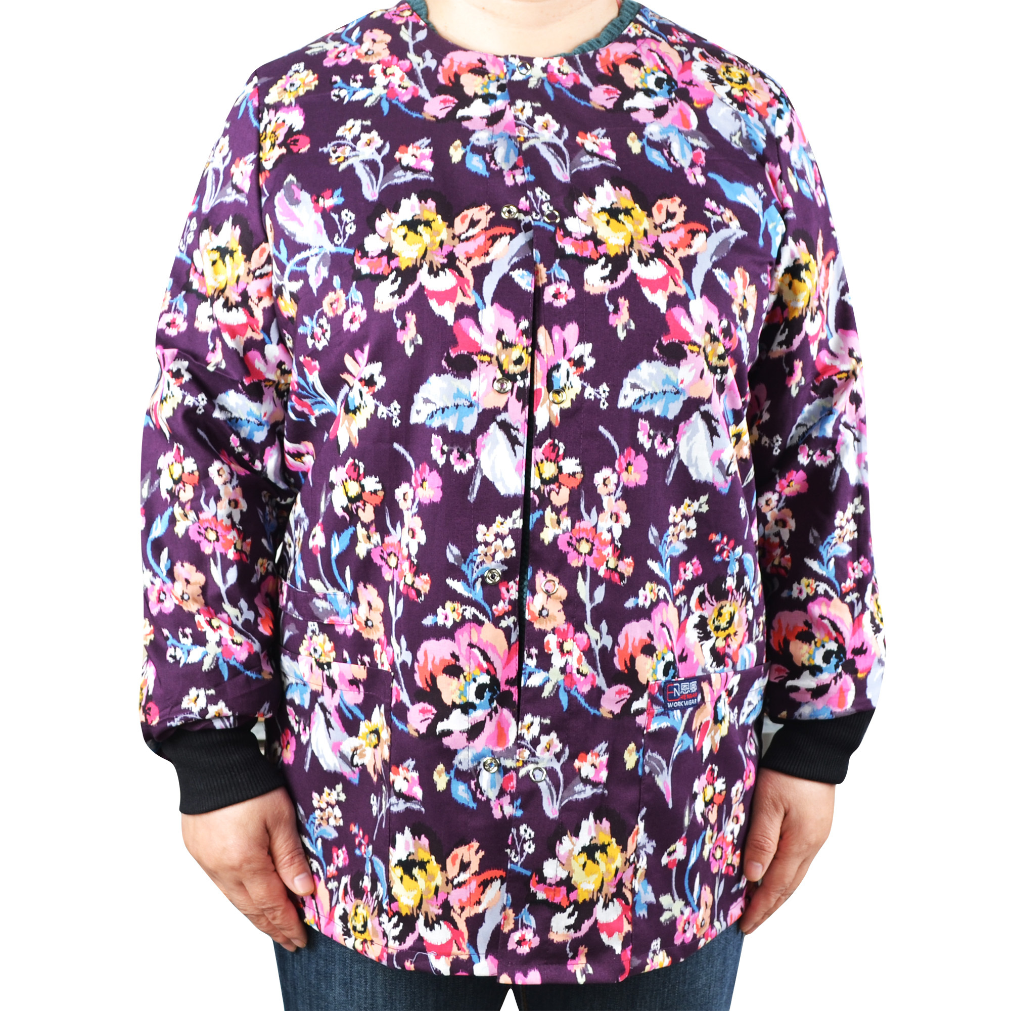 Snap Front Women Medical Scrub Jackets XXS-4XL