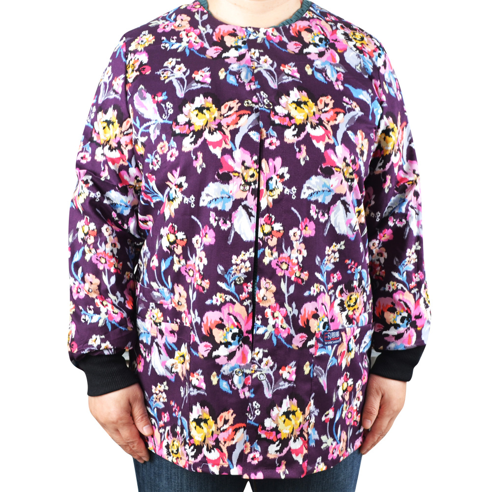 Snap Front Women Medical Scrub Jackets XXS-4XL