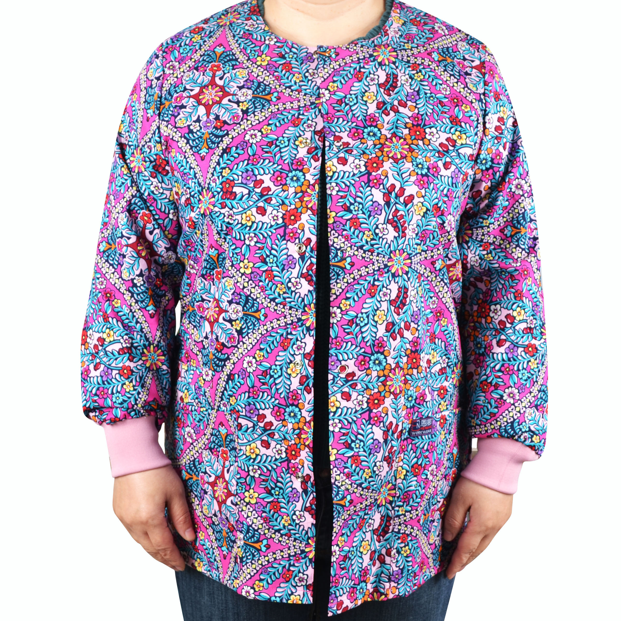 Snap Front Women Medical Scrub Jackets XXS-4XL