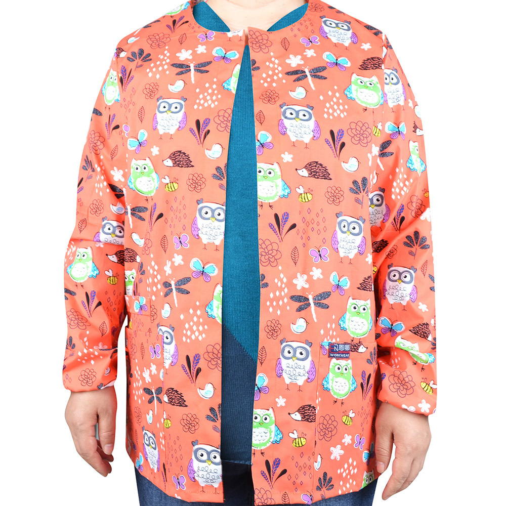 Snap Front Women Medical Scrub Jackets XXS-4XL