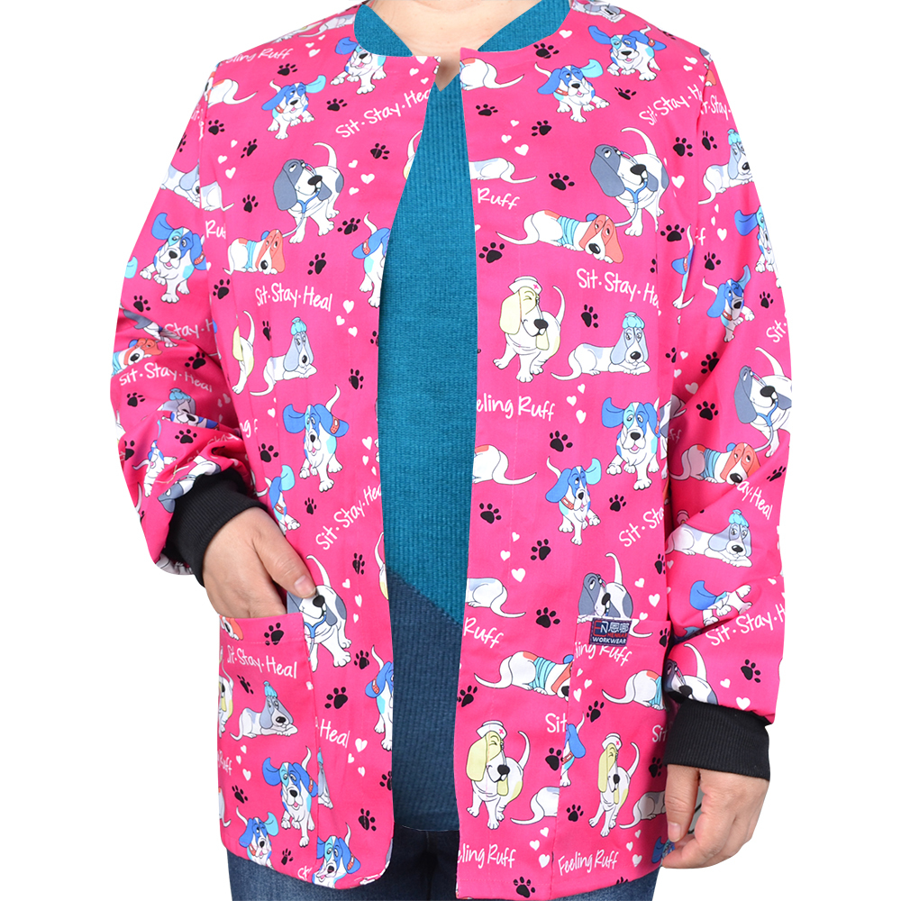 Snap Front Women Medical Scrub Jackets XXS-4XL