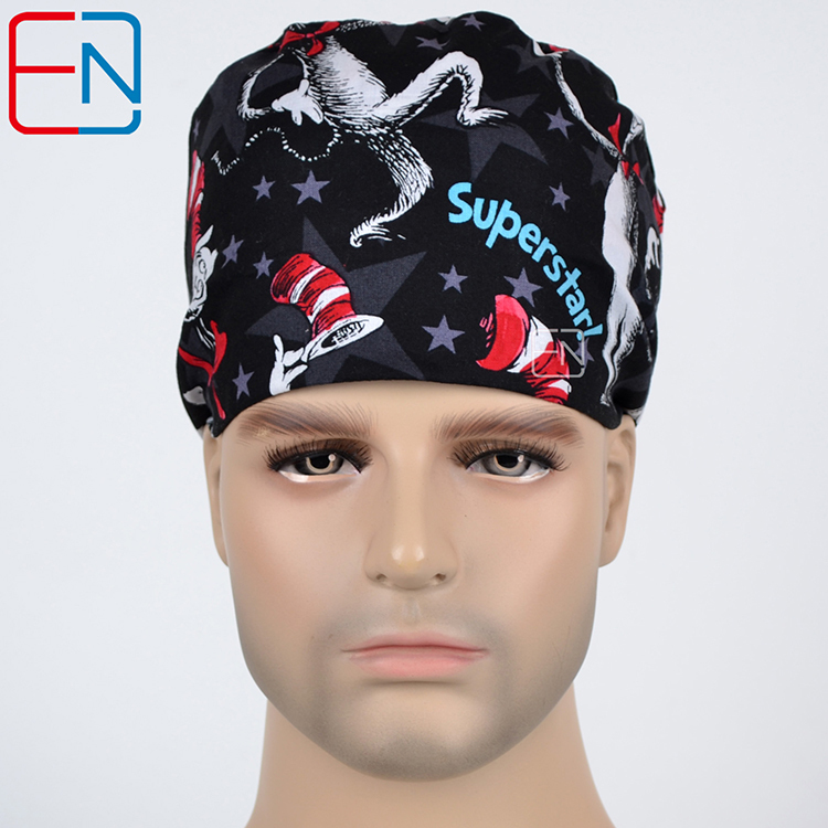 Hennar Unisex Medical Scrub Caps For Men and Women ,S and M two Sizes for Choice