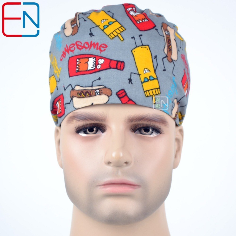 Hennar Unisex Medical Scrub Caps For Men and Women ,S and M two Sizes for Choice