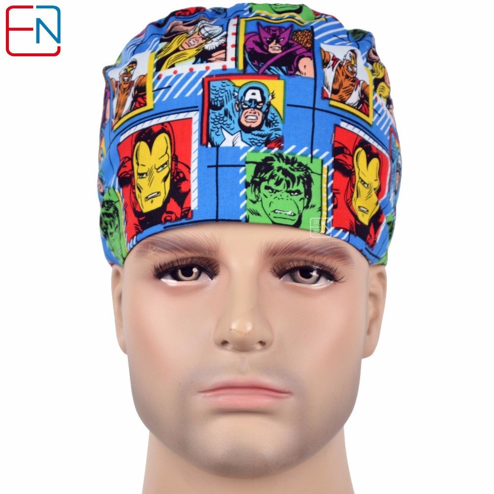 Hennar Unisex Medical Scrub Caps For Men and Women ,S and M two Sizes for Choice