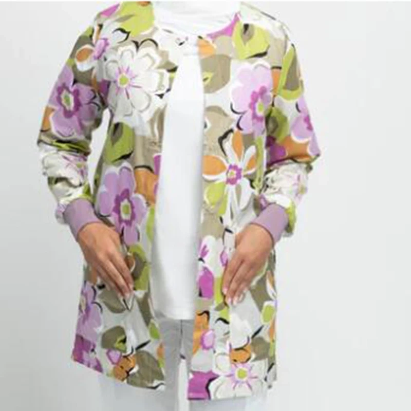 Longer Snap Front Scrub Jacket in 100% Cotton With Brozen Snap