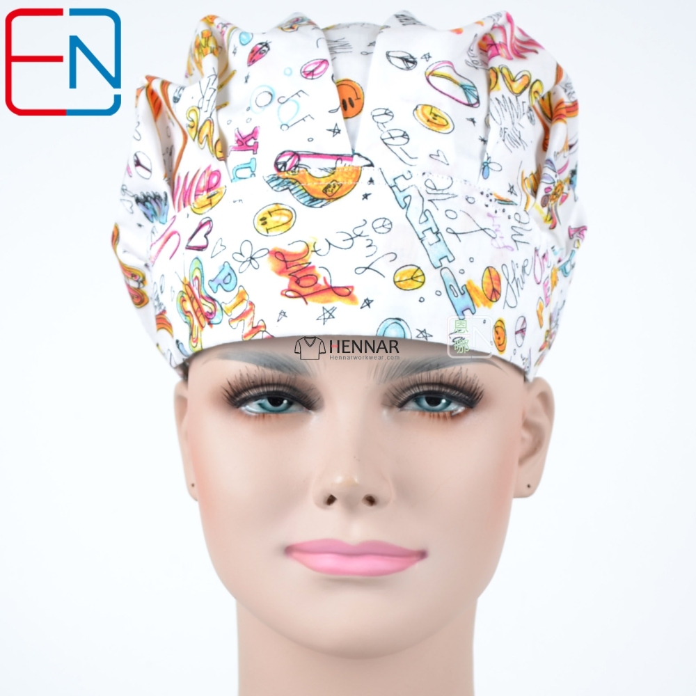 Hennar Medical Bouffant caps in 100% Cotton