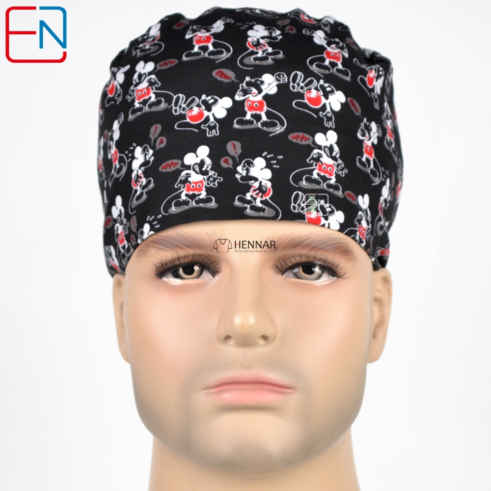 Hennar Unisex Medical Scrub Caps For Men and Women ,S and M two Sizes for Choice
