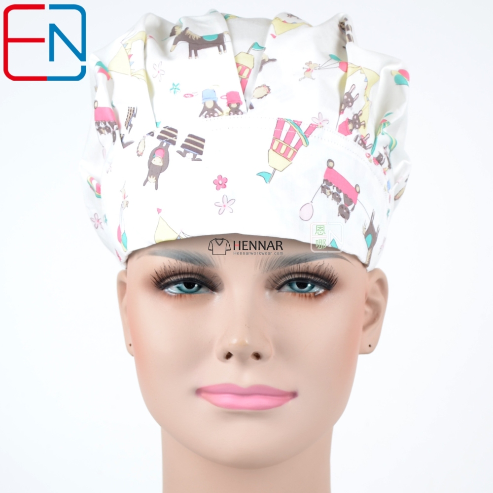 Hennar Medical Bouffant caps in 100% Cotton