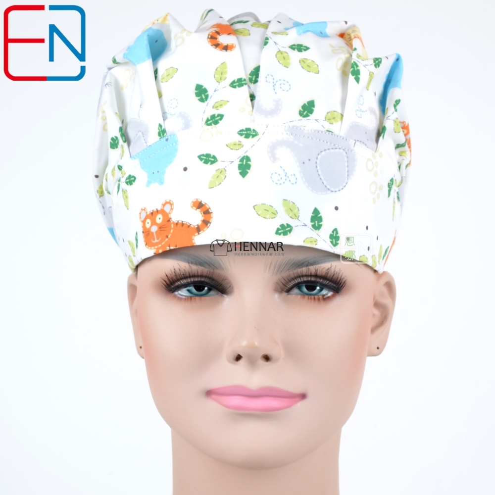 Hennar Medical Bouffant caps in 100% Cotton