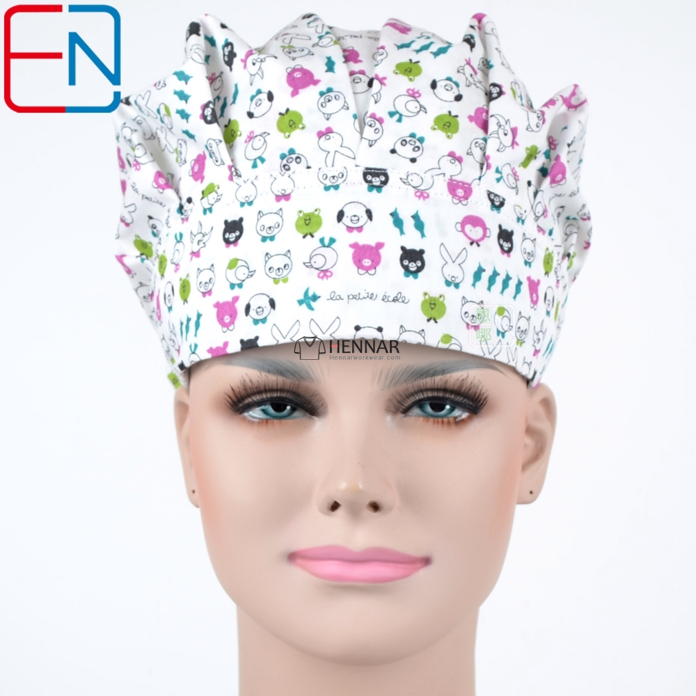 Hennar Medical Bouffant caps in 100% Cotton
