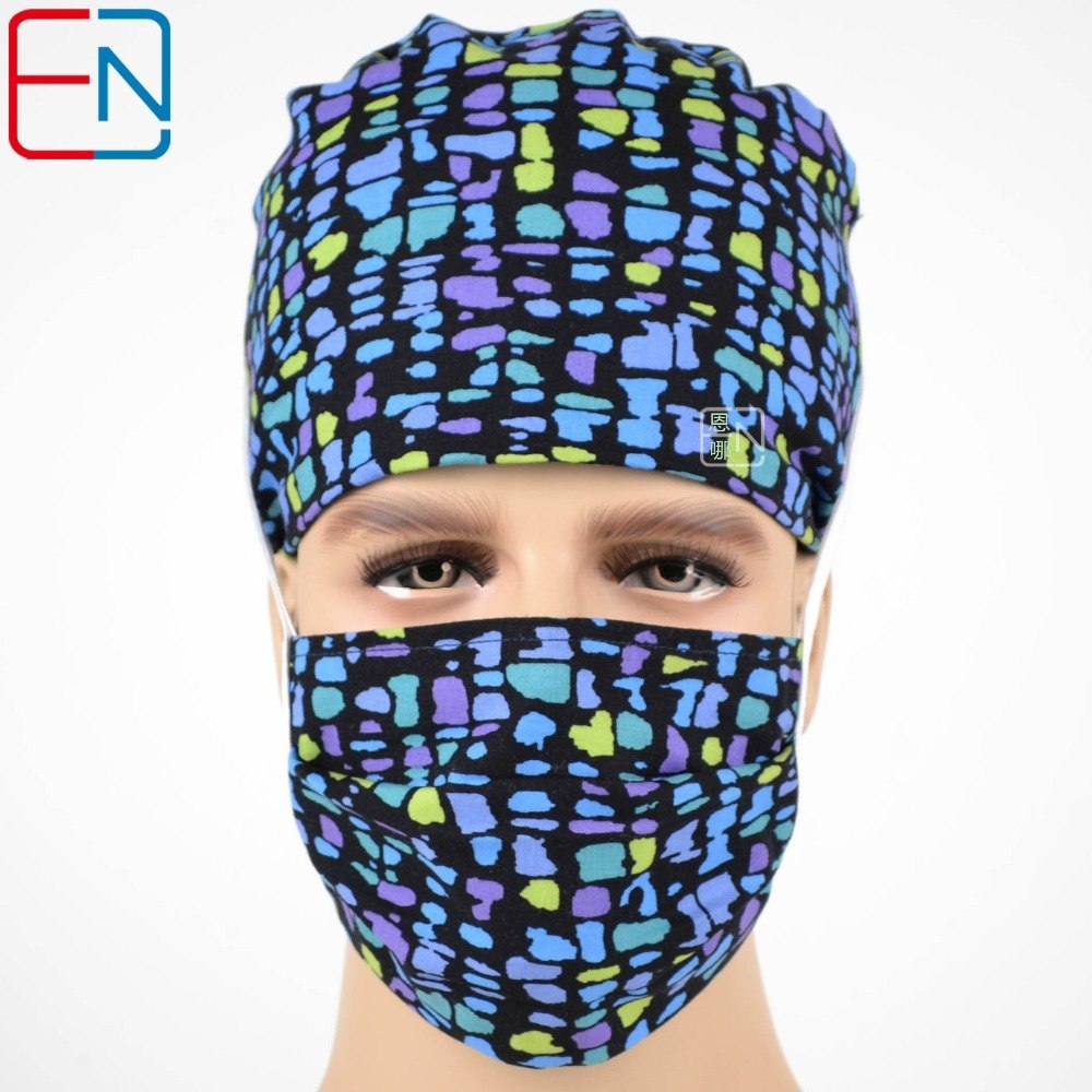 Hennar Unisex Medical Scrub Caps For Men and Women ,S and M two Sizes for Choice