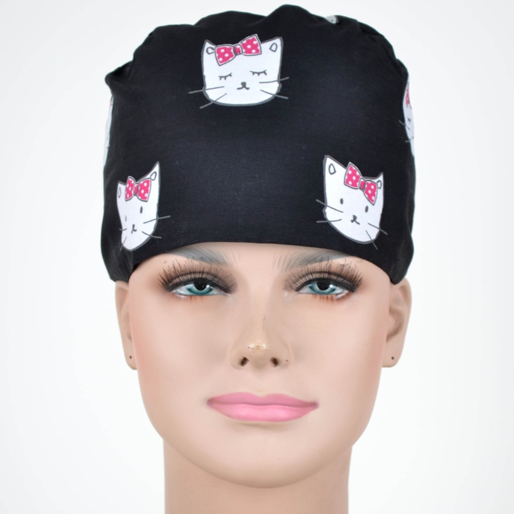 Hennar Medical Scrub Caps in 100% Cotton Two Sizes For Choice S and M ,Cartoon 2