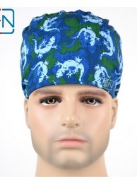 Hennar Unisex Surgical Caps With Sweatbands Two Size For Choice Doggie Cats and Animals 1