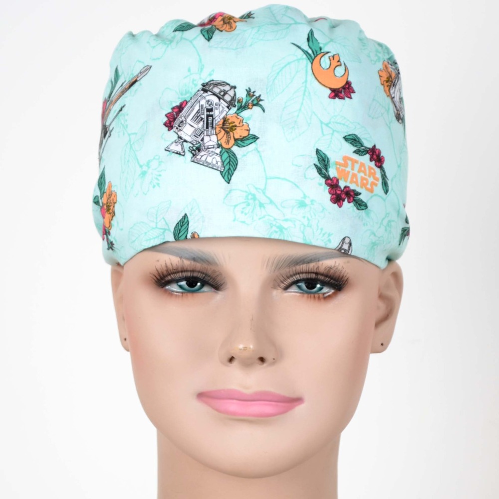 Hennar Unisex Medical Scrub Caps in 100% Cotton S and M for Choice,Cartoon 3