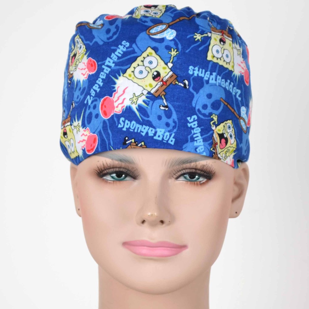 Hennar Unisex Medical Scrub Caps in 100% Cotton S and M for Choice,Cartoon 3