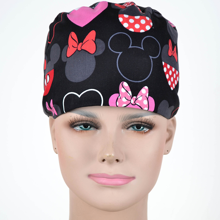 Hennar Unisex Medical Scrub Caps in 100% Cotton S and M for Choice,Cartoon 3