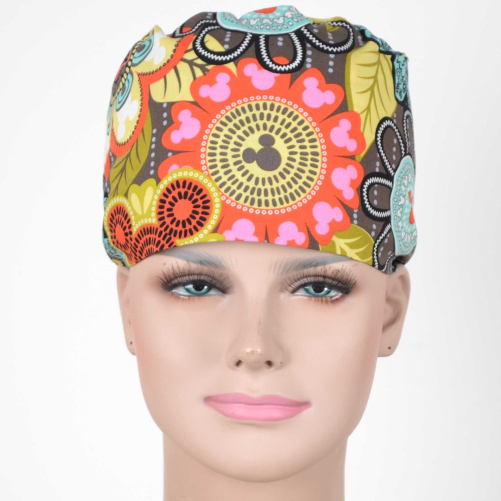 Hennar Unisex Medical Scrub Caps in 100% Cotton S and M for Choice,Cartoon 3