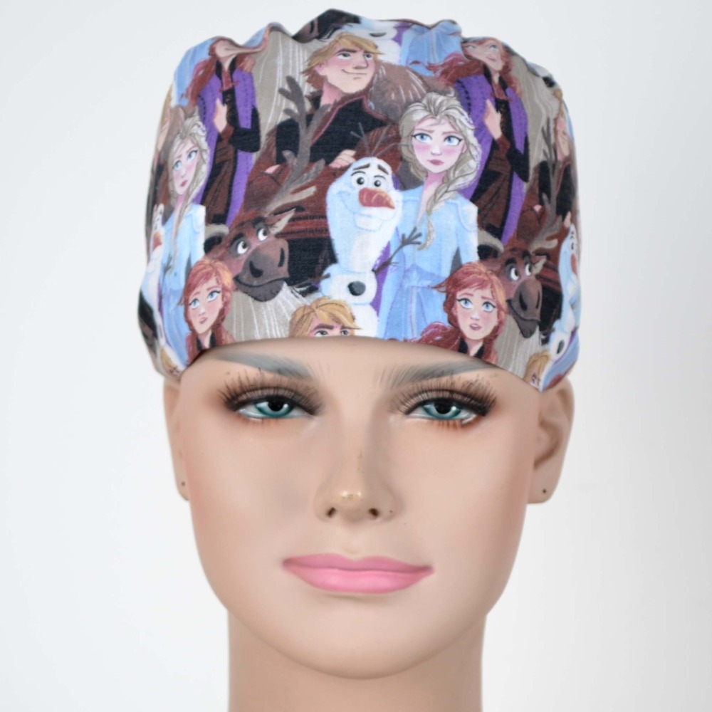 Hennar Unisex Medical Scrub Caps in 100% Cotton S and M for Choice,Cartoon 3