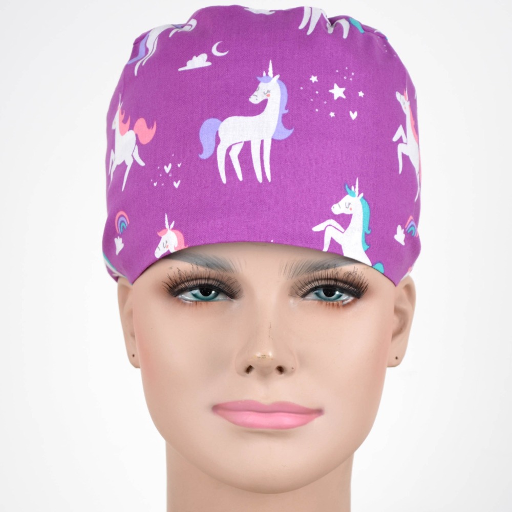 Hennar Unisex Medical Scrub Caps in 100% Cotton S and M for Choice,Cartoon 3