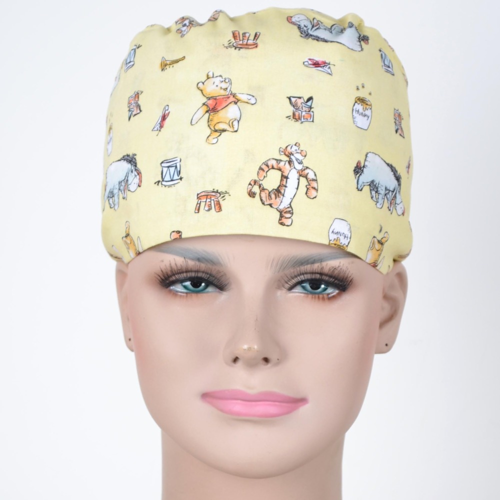 Hennar Unisex Medical Scrub Caps in 100% Cotton S and M for Choice,Cartoon 3