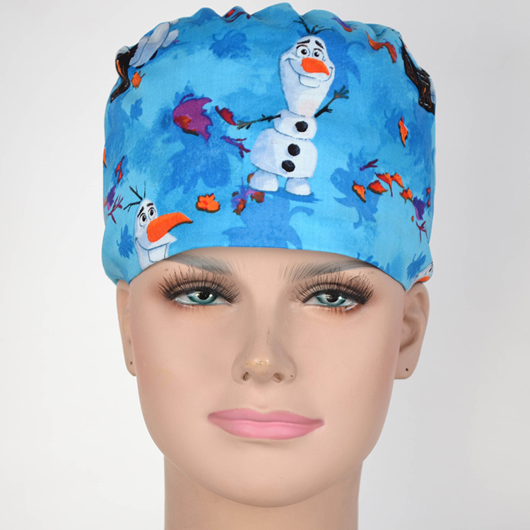 Hennar Unisex Medical Scrub Caps in 100% Cotton S and M for Choice,Cartoon 3