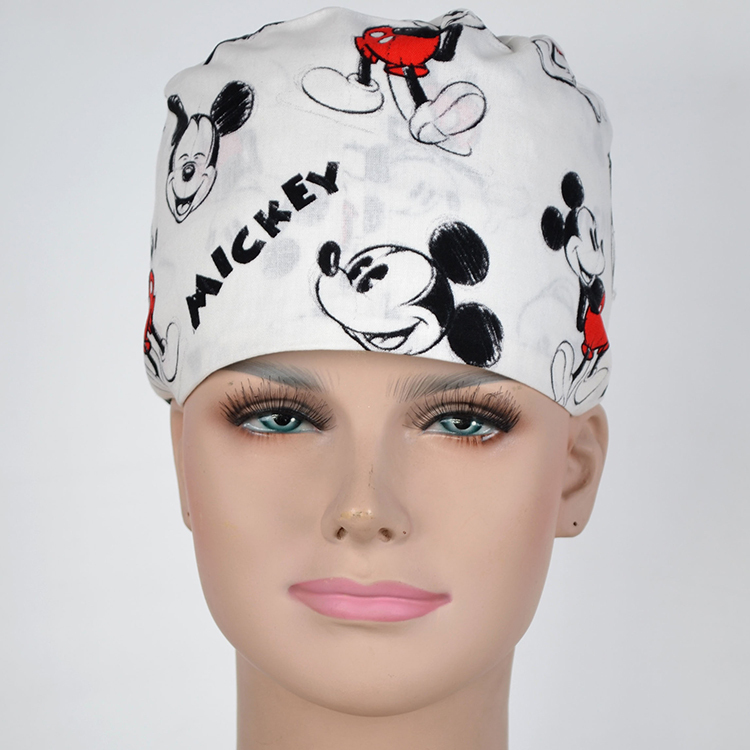 Hennar Unisex Medical Scrub Caps in 100% Cotton S and M for Choice,Cartoon 3