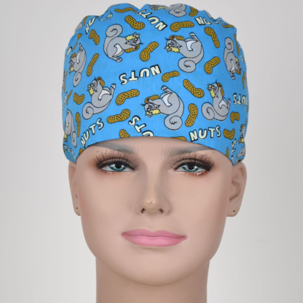 Hennar Medical Scrub Caps in 100% Cotton S and M Two Sizes For Choice Cat and Dogs Animals 2