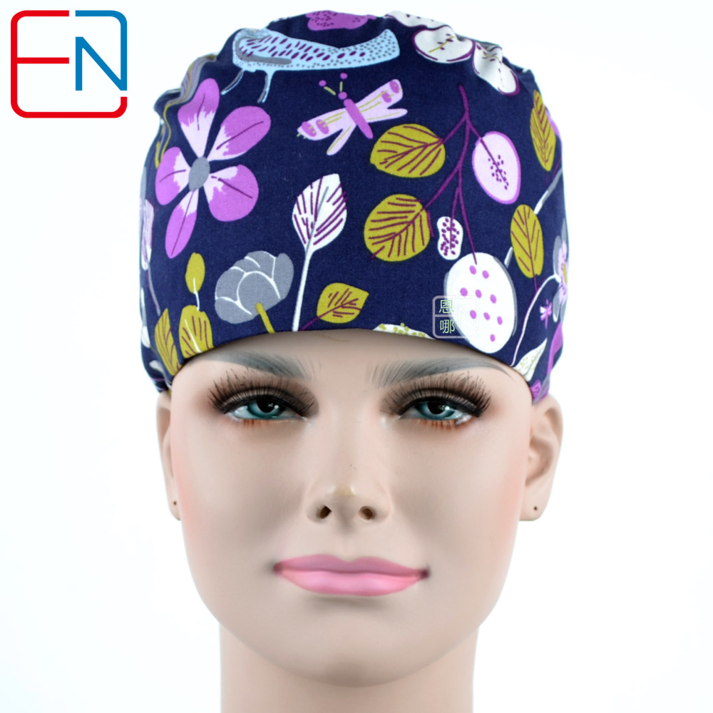 Hennar Scrub Caps For Women  Butterflies